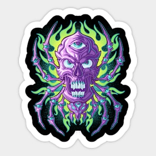 Skull Spin Sticker